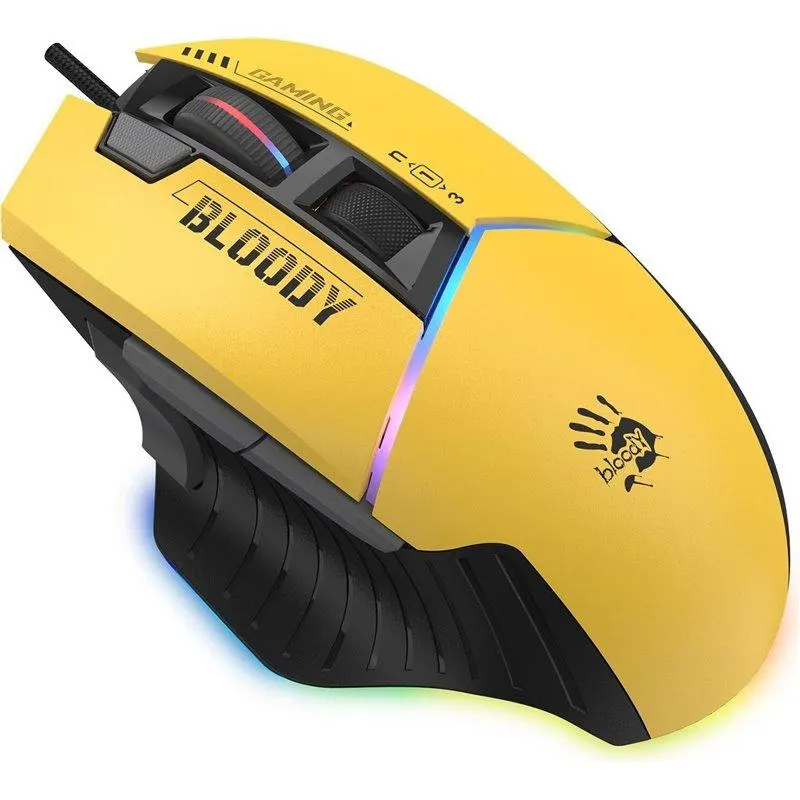 A4Tech, W95MAX BLOODY (RGB) Mouse Black/yellow