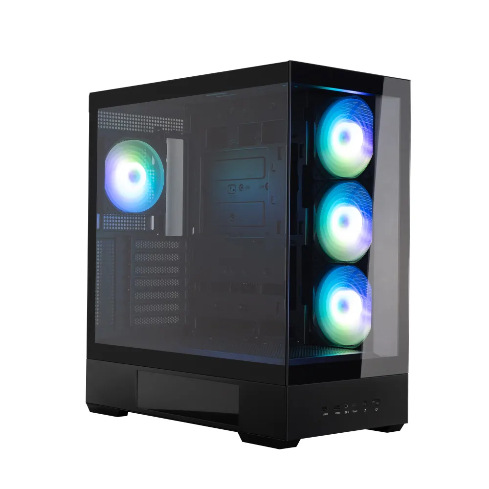 ქეისი Zalman PC case P40 DS without PSU, 2xUSB3.0, 1x Type C, 3x120mm ARGB Reverse, 1x120mm ARGB, VGA 420mm, LCS ready, TG Side/Front Panel, Display, ATX, black