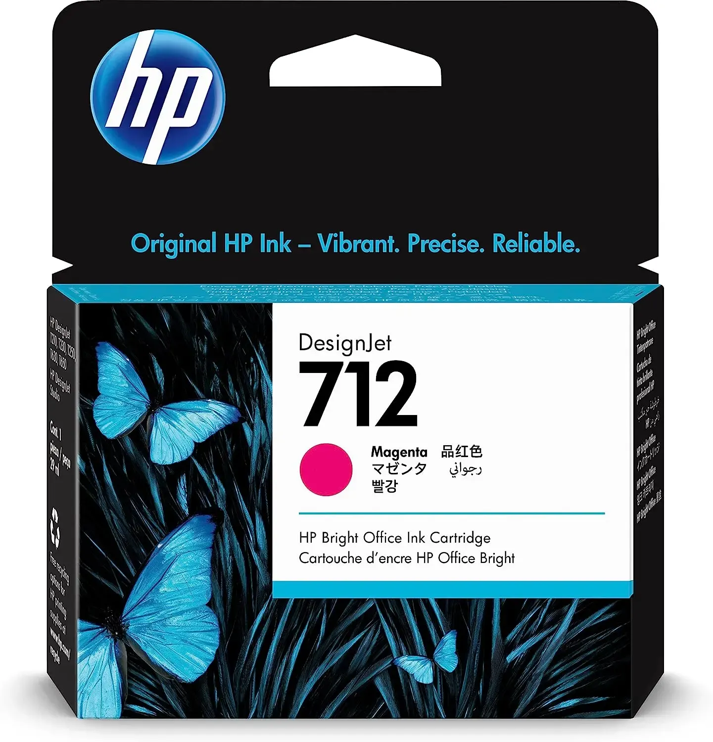 HP 712 Magenta Ink Cartridge 3ED68A.
