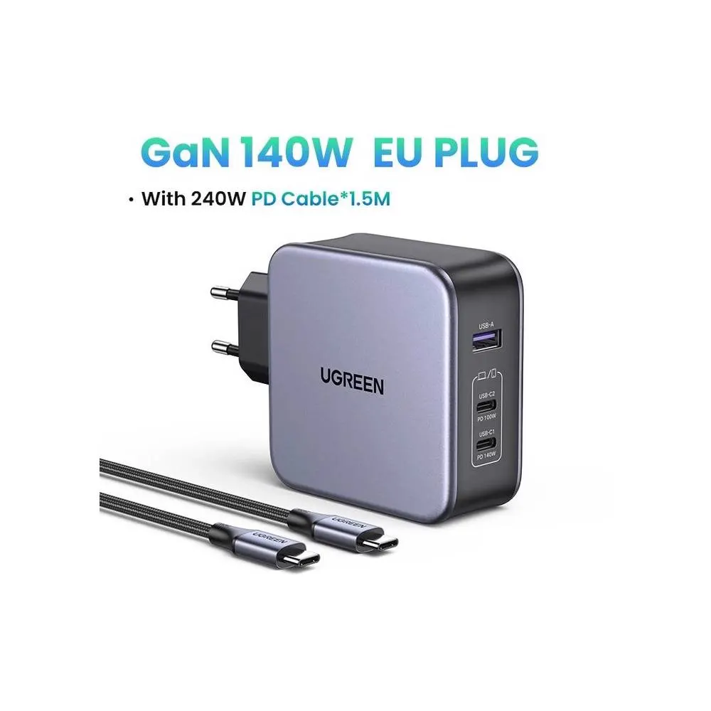 Charger UGREEN CD289 (90549) Nexode, 140W, USB, Type-C Gray