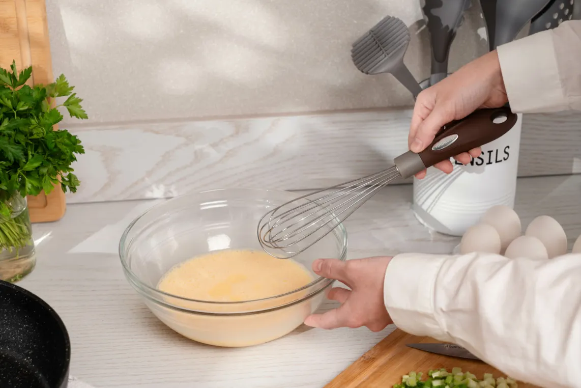 სათქვეფელა Ardesto Whisk Gemini, 28.6cm, stainless steel, plastic, gray-brown