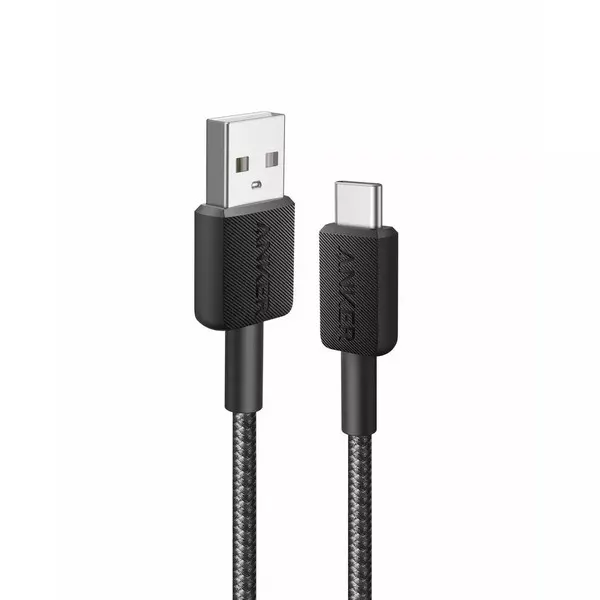 Type-C კაბელი Anker 322 USB-A to USB-C 0.9m Black