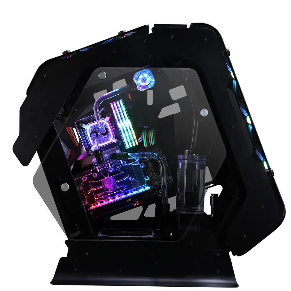 ქეისი Zalman PC case Z-MACHINE 500 without PSU, 2xUSB3.0, 2xUSB2.0, 1xUSB 3.1 Type-C, 5x120mm ARGB, VGA 400mm, LCS ready, TG Side Panel, ATX, black