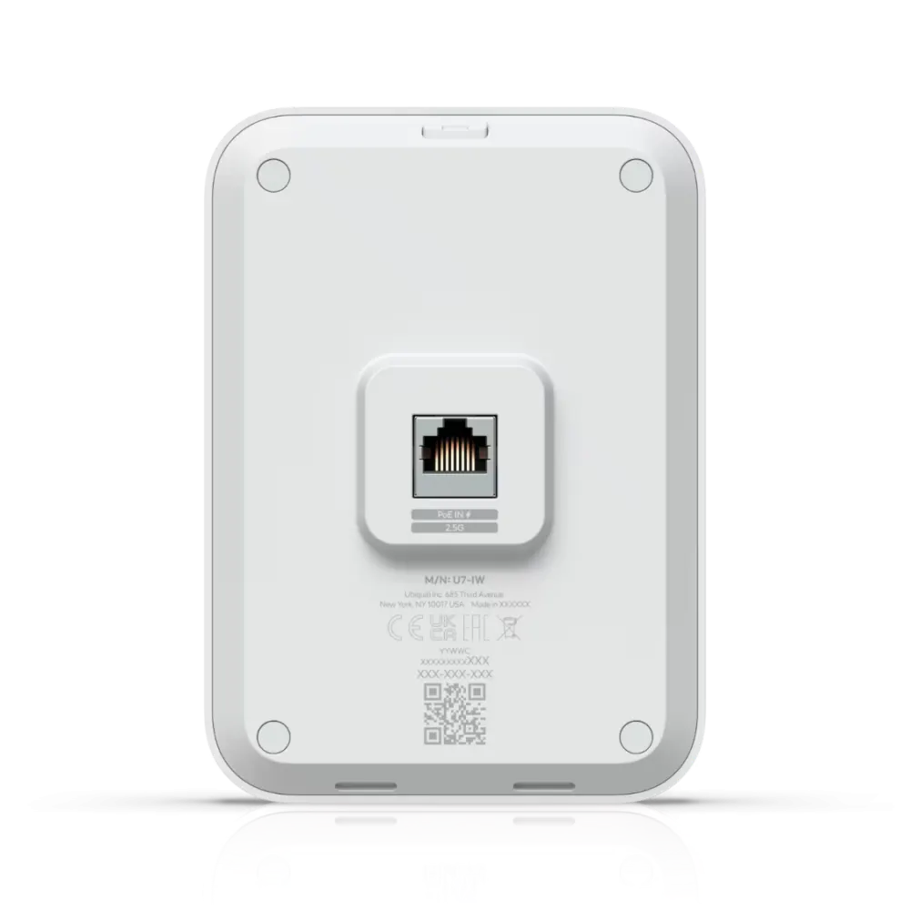 UniFi U7 In-Wall, Ubiquiti, PoE ადაპტერის გარეშე, U7-IW