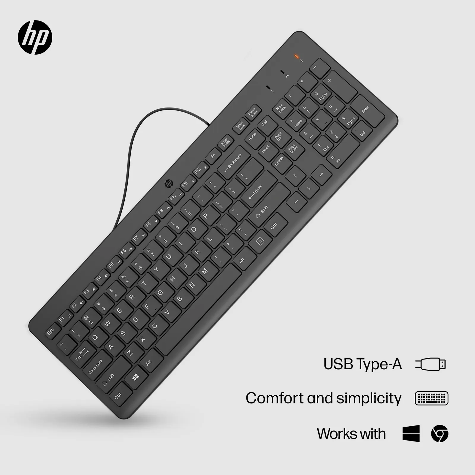 HP 150 USB-A Wired Keyboard RUSS