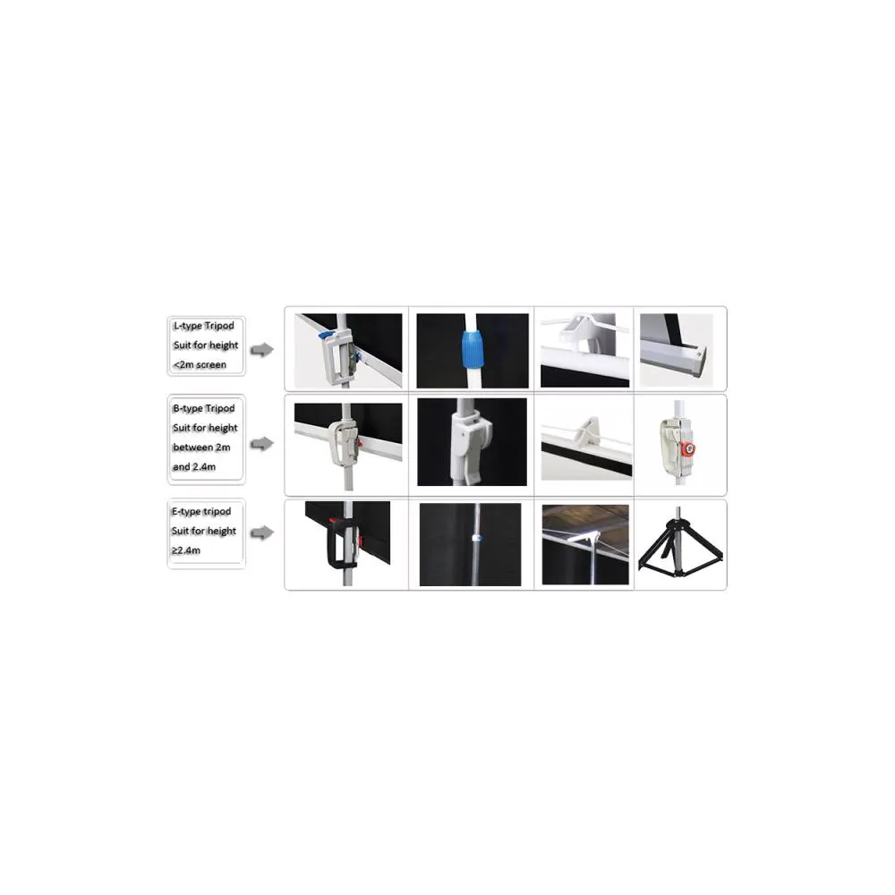 პროექტორის ეკრანი ALLSCREEN TRIPOD PROJECTION SCREEN 160X160CM HD FABRIC 89 inch CTP-6363