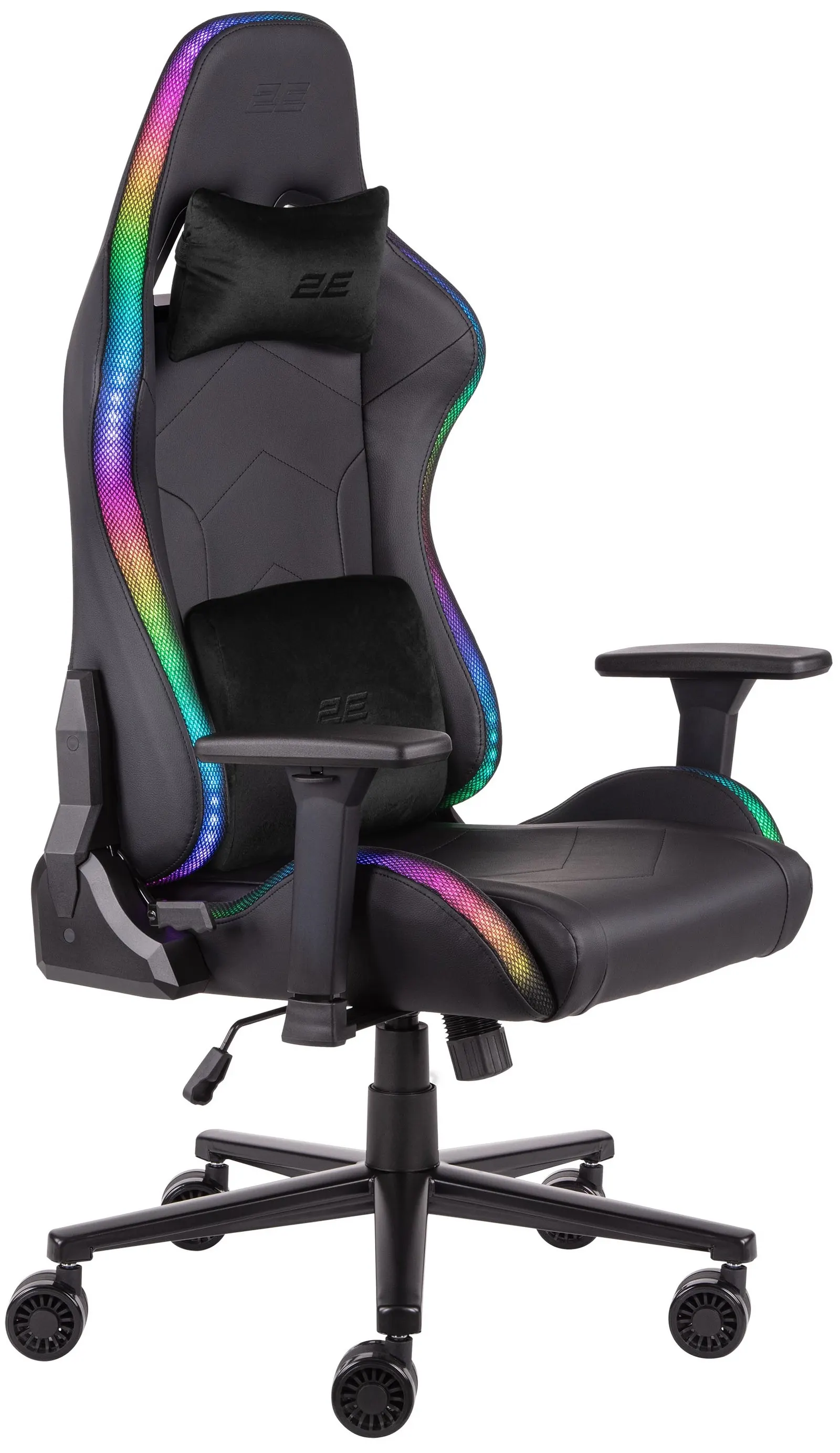 გეიმერული სავარძელი 2E GAMING Chair OGAMA II RGB, PU Leather, 3D-Armrests, black