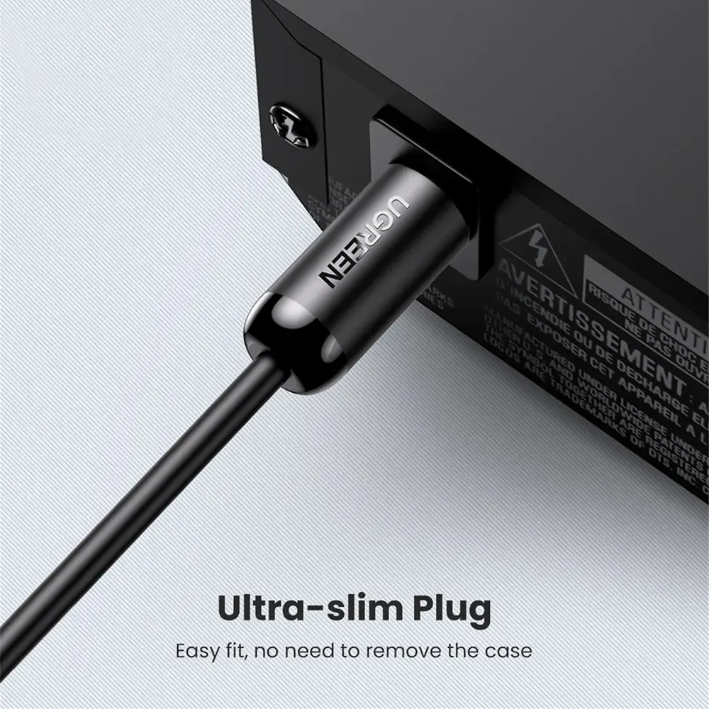 UGREEN AV122 (70892) Toslink Optical Audio Cable 2m (Black)
