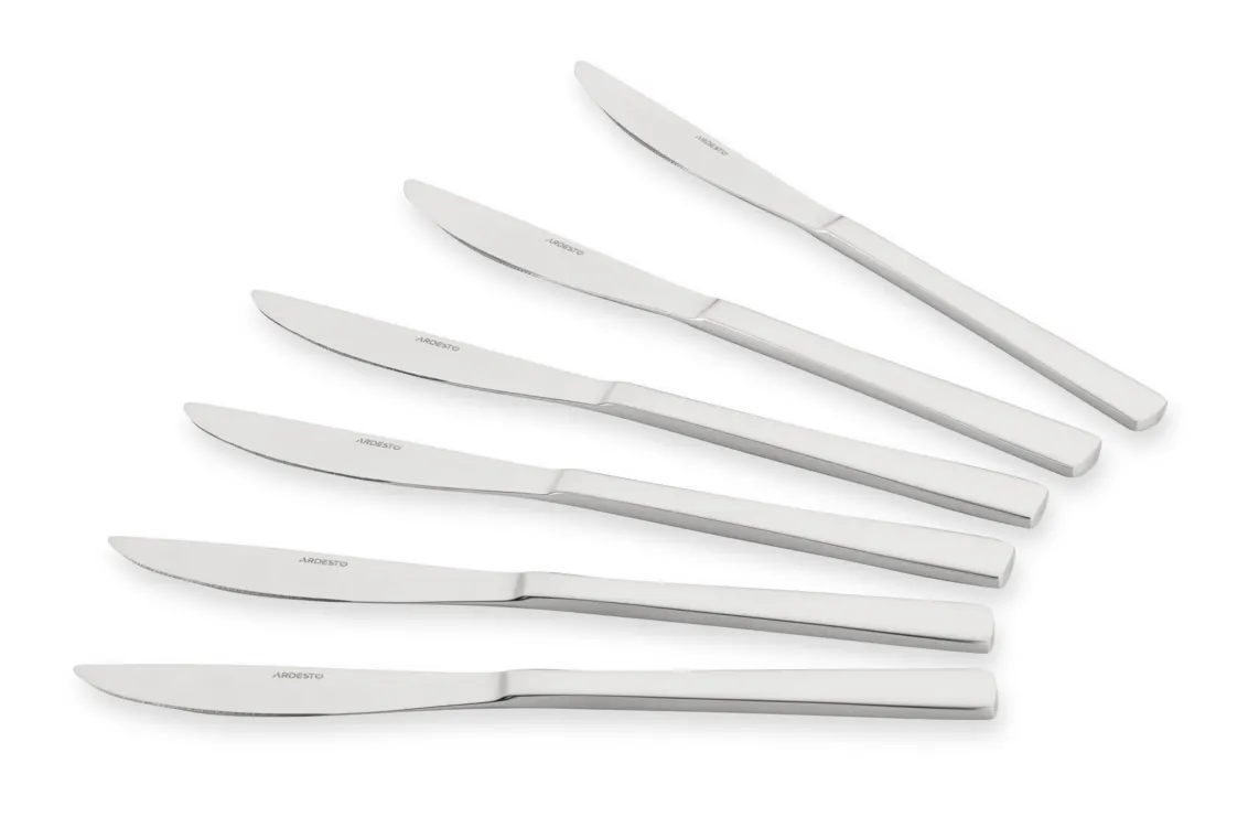 Ardesto Table knives set Black Mars Vanessa, 6pcs, stainless steel