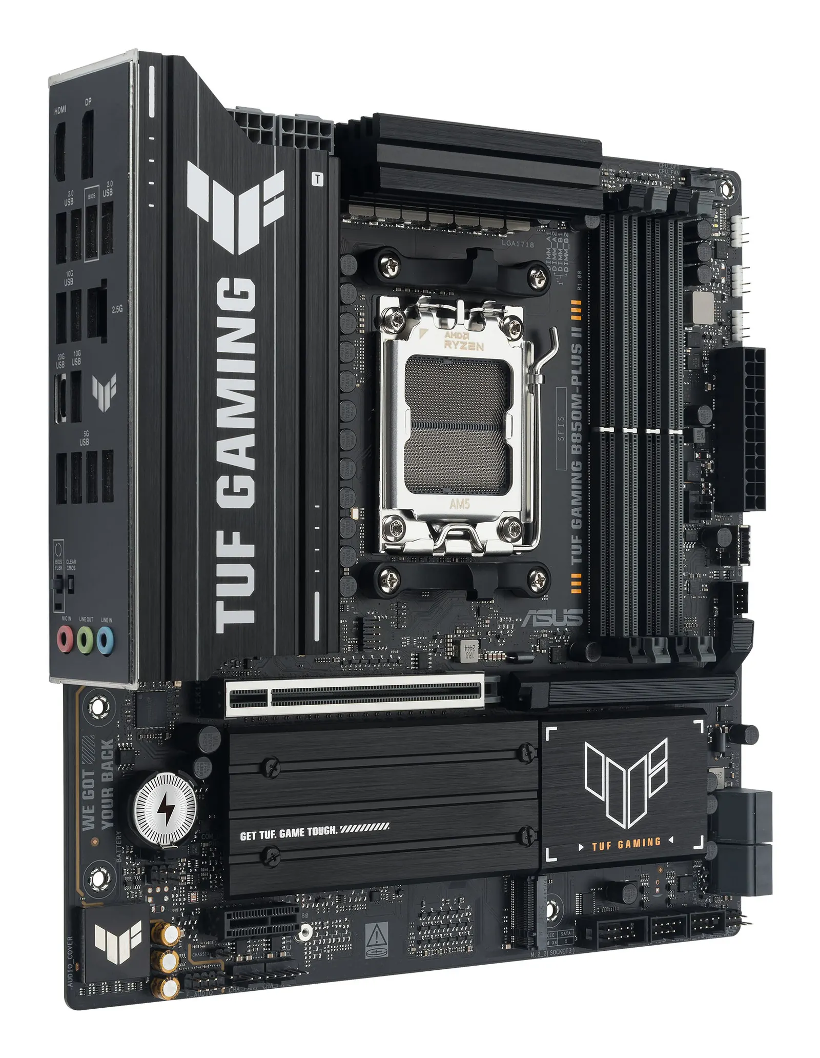 ASUS Motherboard TUF GAMING B850M-PLUS II sAM5 B850 4xDDR5 M.2 HDMI DP mATX