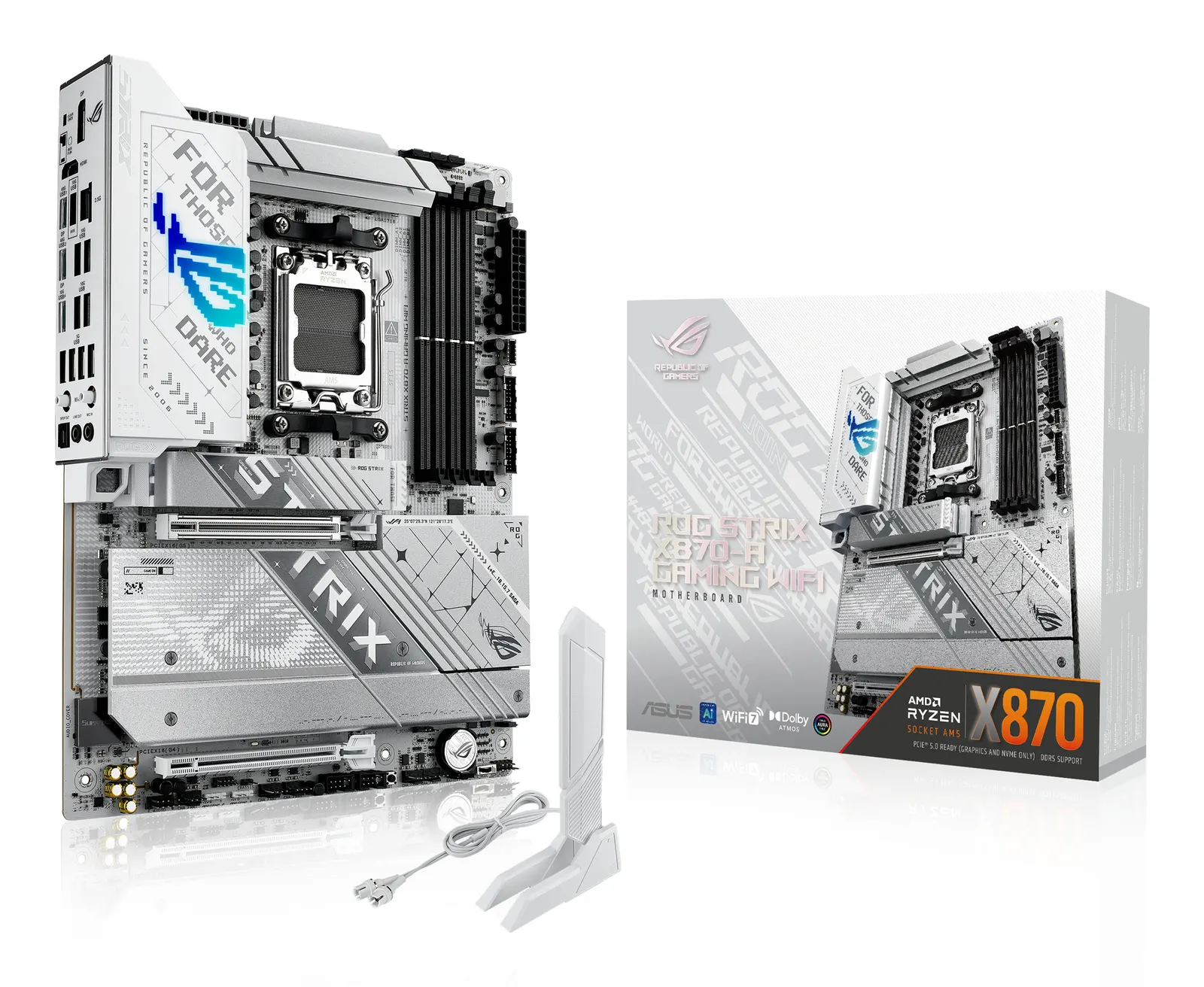 ASUS Motherboard ROG STRIX X870-A GAMING WIFI sAM5 X870 4xDDR5 M.2 HDMI DP WiFi BT ATX