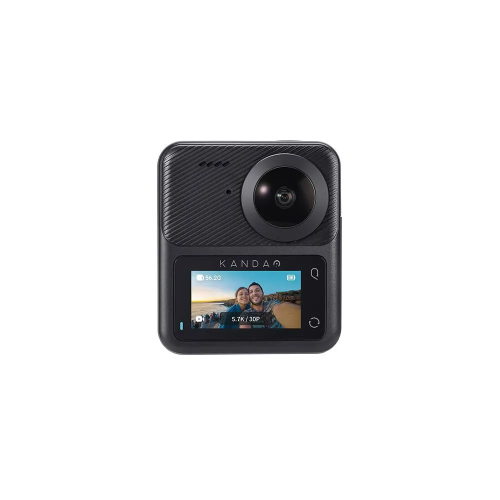 KanDao Q23G-02 QooCam 3, 62MP, 360 Action Camera Travel Combo, Black