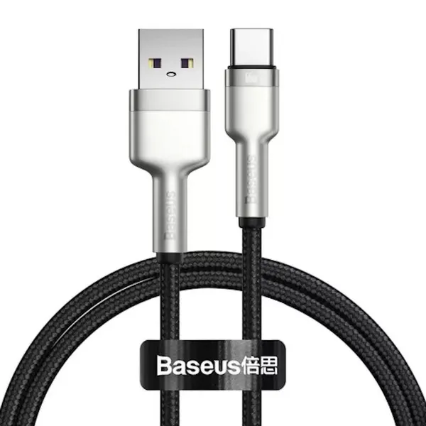 Type-C კაბელი Baseus Cafule USB to USB-C 1m Black