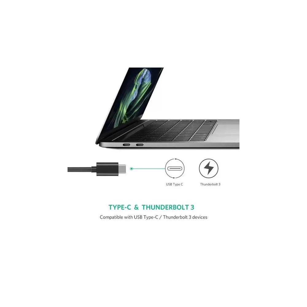 LAN ადაპტერი US236 (50307), Type-C to Lan 10/100/1000Mbps Ethernet Adapter, Black