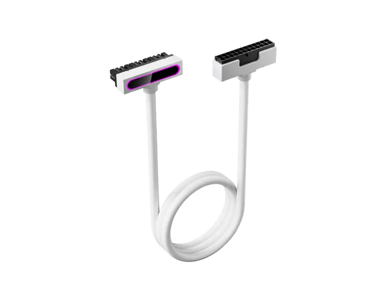 PSU კაბელის დამაგრძელებელი Asiahorse HYDRUS 24PIN WHITE - 30CM