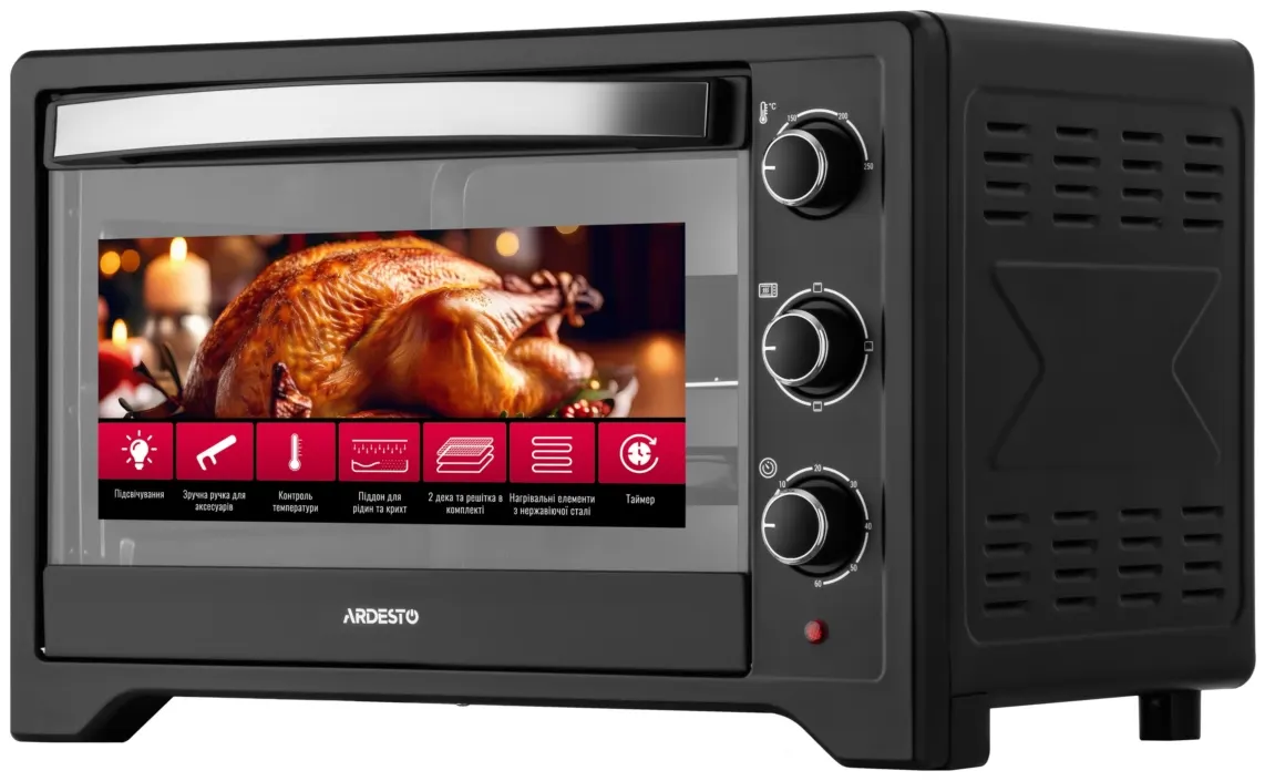ელექტრო ღუმელი ARDESTO Electric oven, 45L, 2015W, mech., black