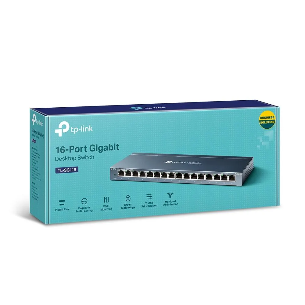 TP-Link, TL-SG116, Switch, 16-Port Gigabit Desktop Switch, 16 10/100/1000Mbps