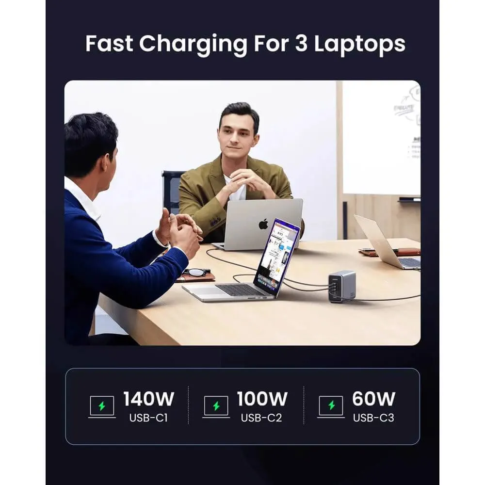 UGREEN CD333 (90903B) Nexode, 300W, Type-C, USB, 5-Port PD GaN Fast Charger, Grey