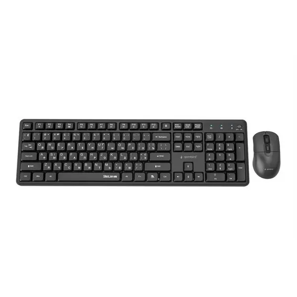 კლავიატურა-მაუსი Gembird KBS-WMS-01-CYRL Wireless Combo Black