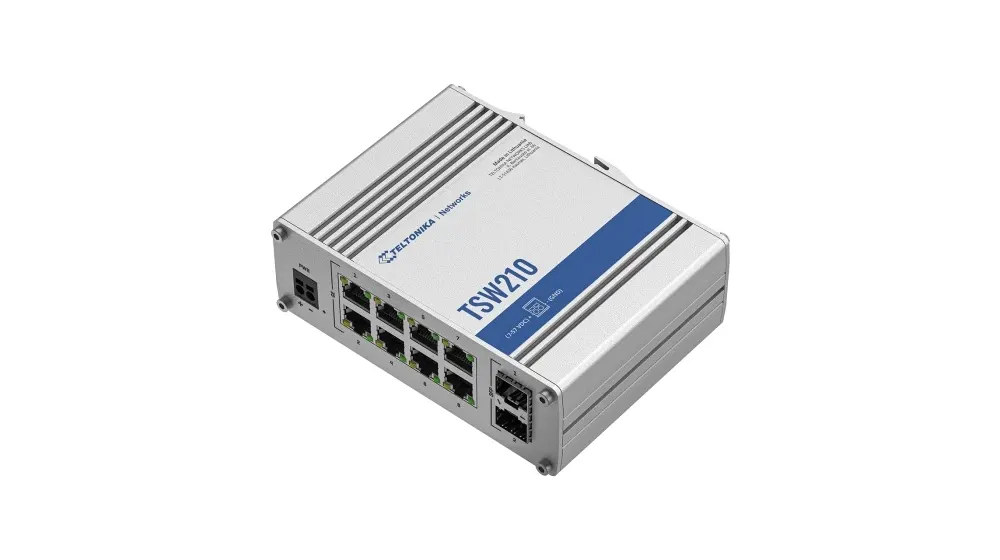 Switch 8 10/100/1000, 2 SFP ports, Teltonika TSW210