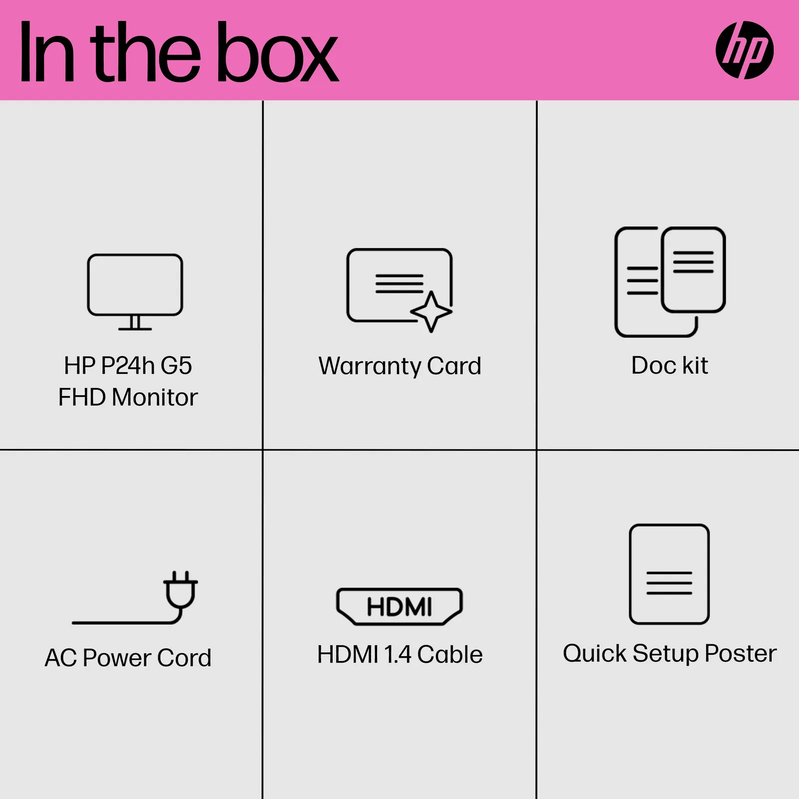 მონიტორი HP P24h G5 23.8" IPS FHD Black