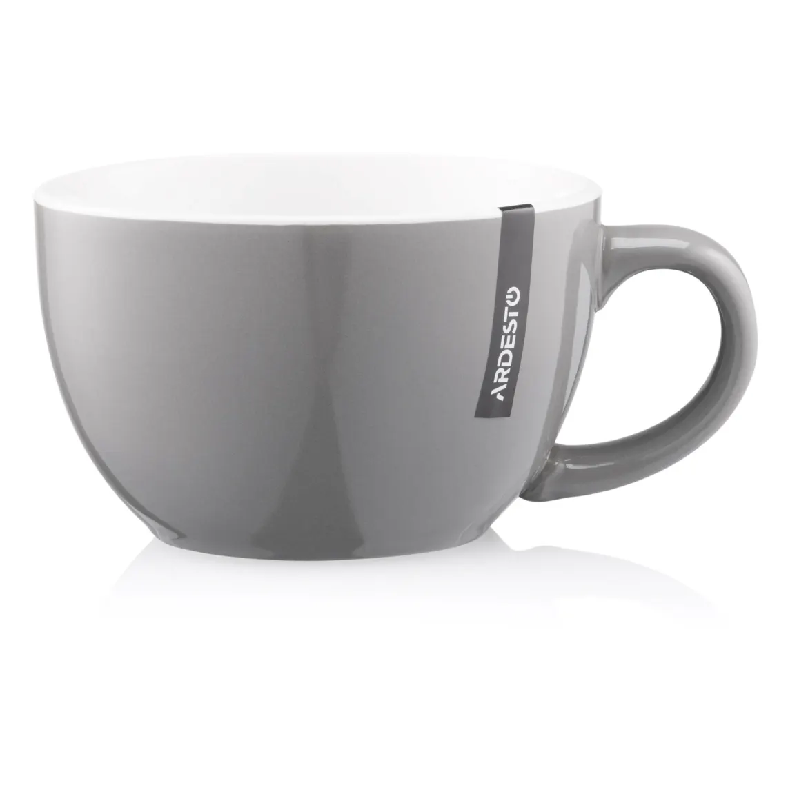 კათხა Mug ARDESTO Merino, 480ml, ceramics, gray