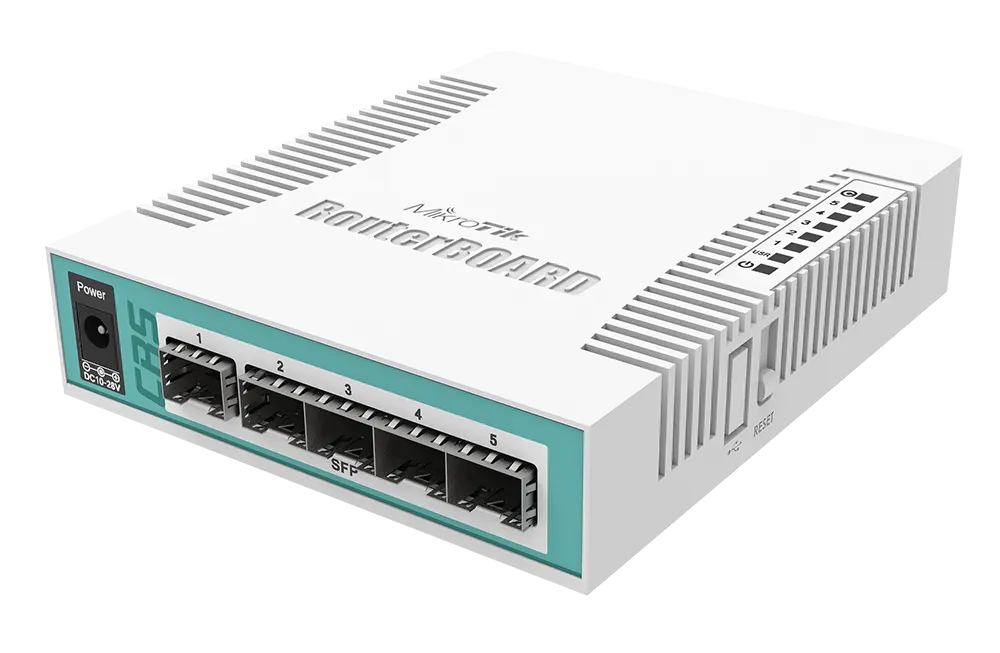 მართვადი სვიჩი - CRS106, L3, 1C, 5S, MikroTik CRS106-1C-5S