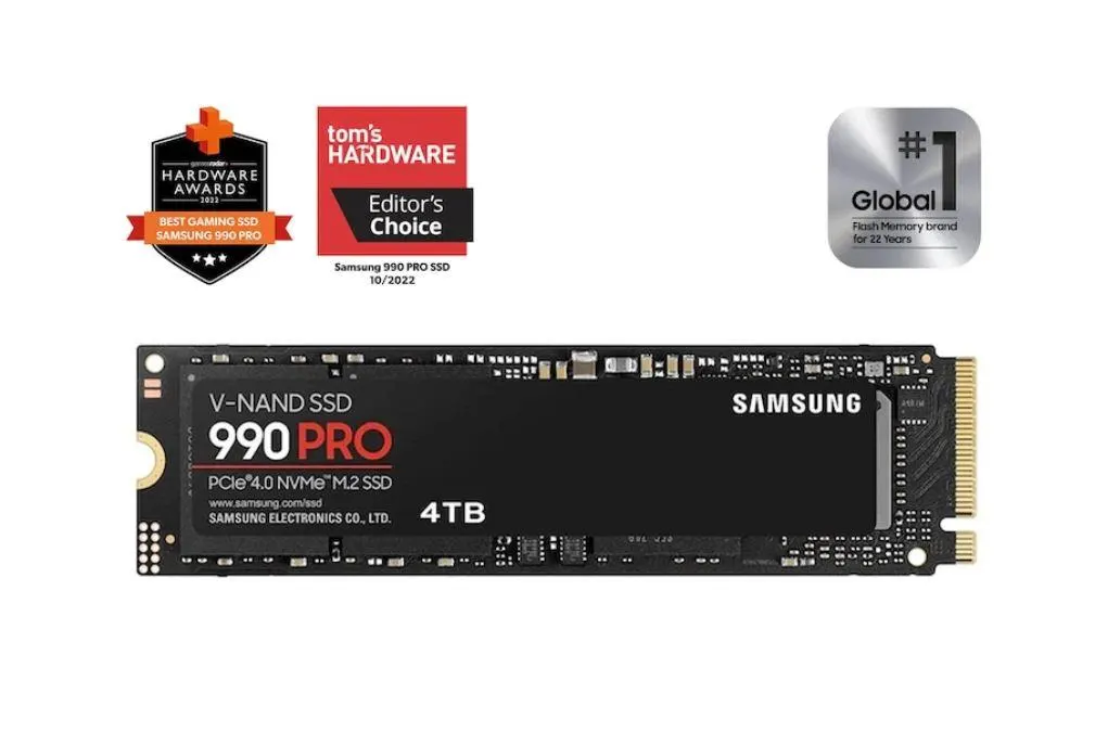 SAMSUNG, 990 PRO w/Heatsink NVMe™ M.2 SSD 4TB, PCIe Gen 4.0.