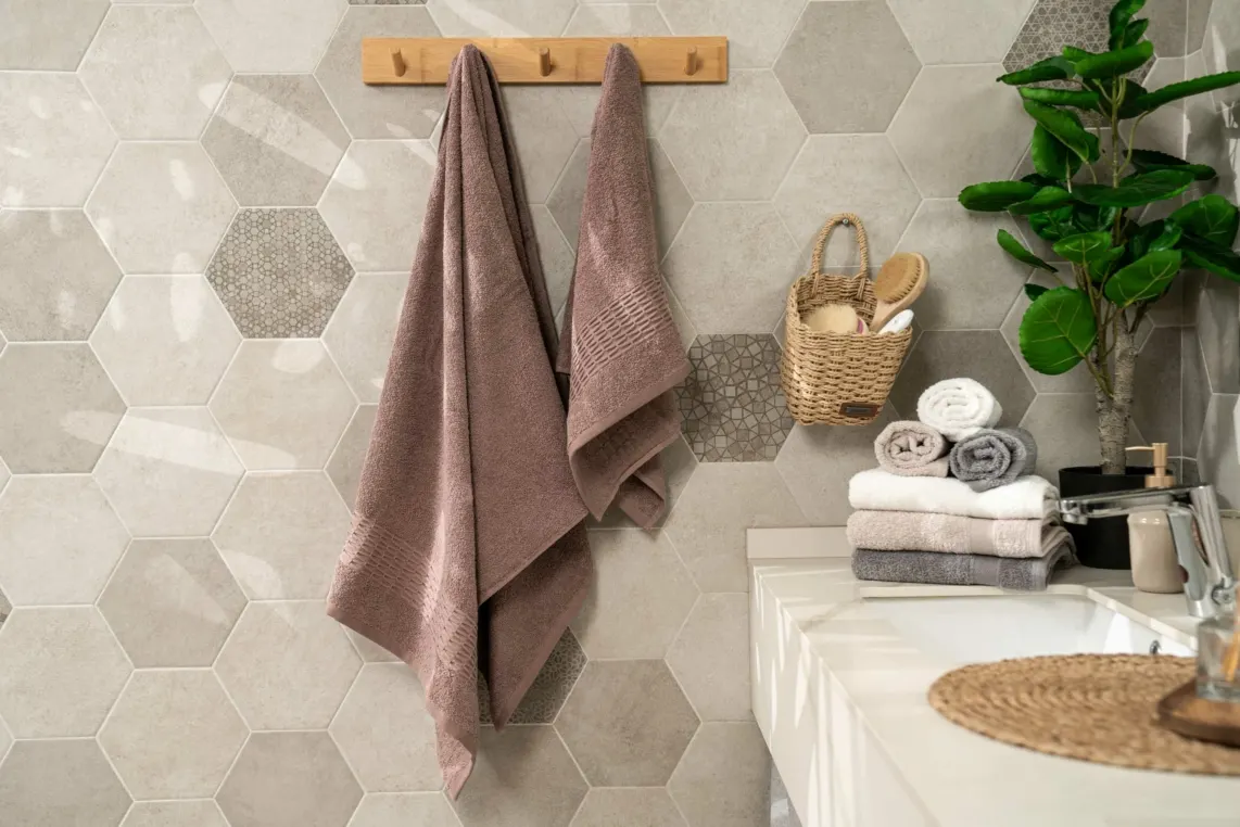 Ardesto Terry towel set Lotus, 50x90cm, 70x140cm, 2pcs, 100% cotton, brown