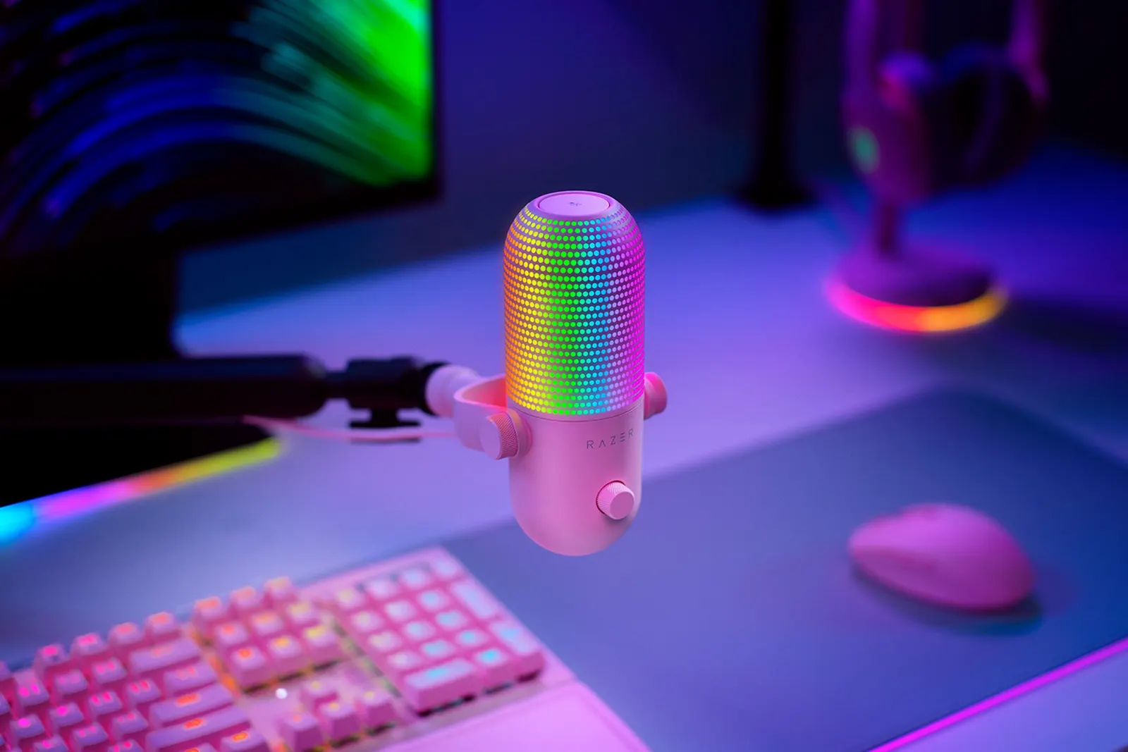 მიკროფონი Razer gaming microphone Seiren V3 Chroma, Uni, RGB, USB-A, 2m, quartz