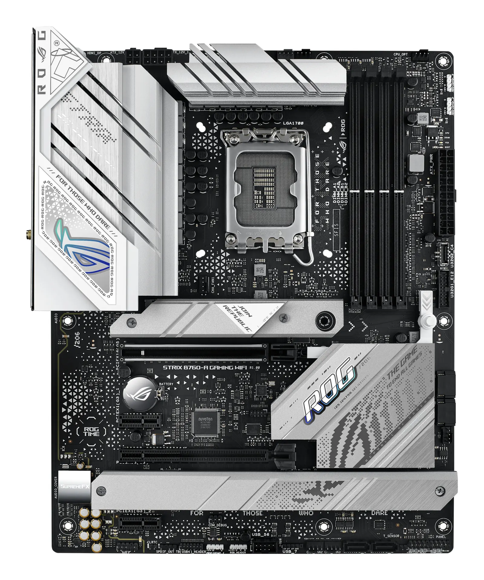 დედაპლატა ASUS Motherboard ROG STRIX B760-A GAMING WIFI s1700 B760 4xDDR5 M.2 HDMI DP Wi-Fi BT ATX white