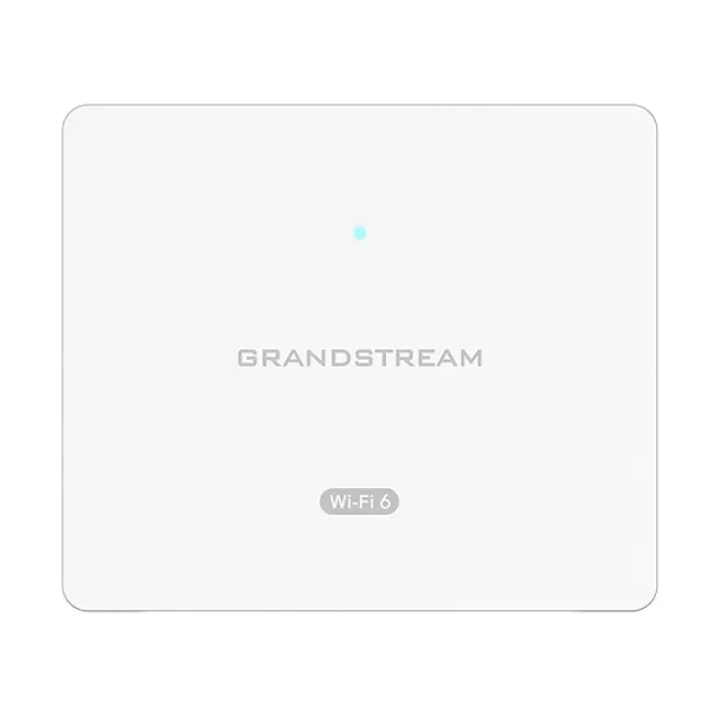 Wi-Fi დაშვების წერტილი Grandstream GWN7604, Indoor AX3000 Wi-Fi 6 Access Point, 2x2:2 2.4G, 3x3:2 5G, 1x GbE PoE, 2x GbE with PSE, 1x GbE, up to 100m coverage