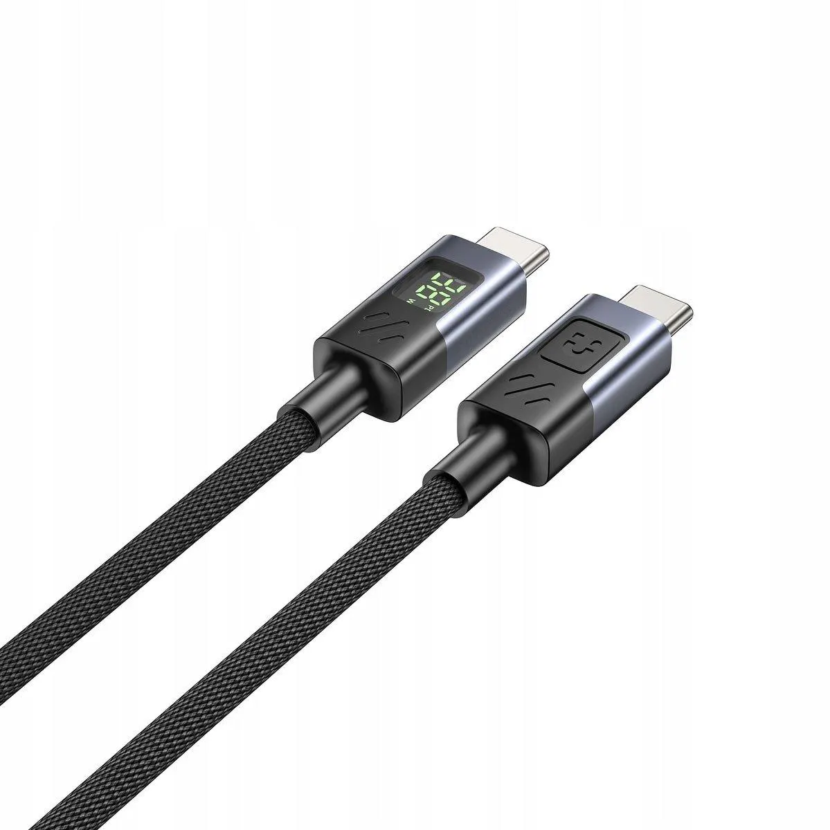 C14158ABK01-1M, UNITEK, BLACK 2M USB-C PD 60w charging cable with LED Display