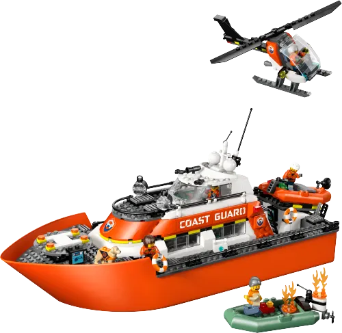 კონსტრუქტორი LEGO Coast Guard Rescue Boat & He.. 60504