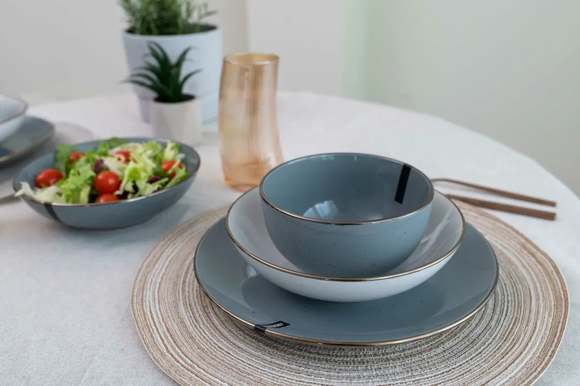 თეფში Ardesto Dinner plate Bagheria Grey, 26cm, ceramics, gray
