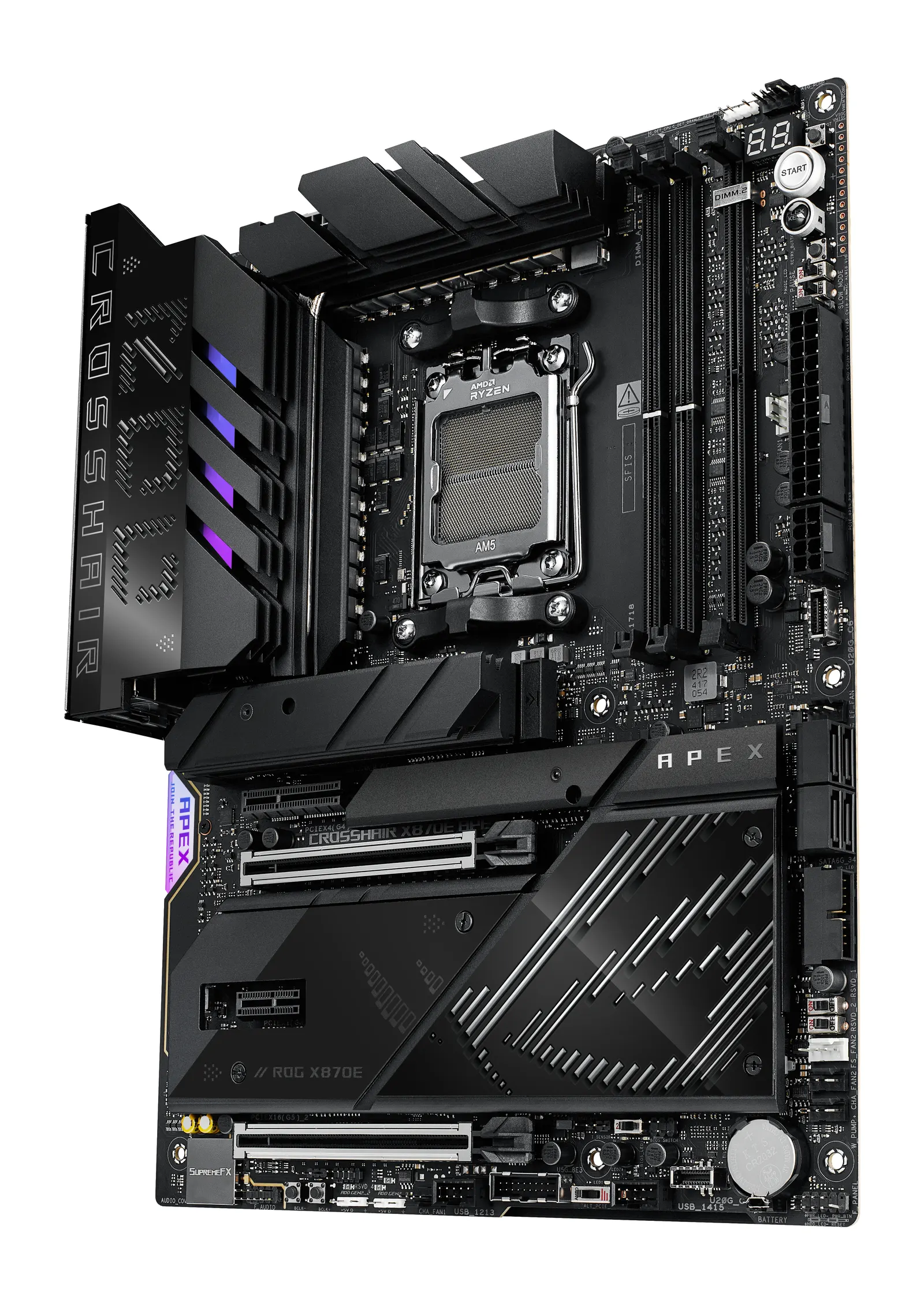 დედაპლატა ASUS Motherboard ROG CROSSHAIR X870E APEX sAM5 X870E 2xDDR5 M.2 USB Type-C Wi-Fi BT ATX