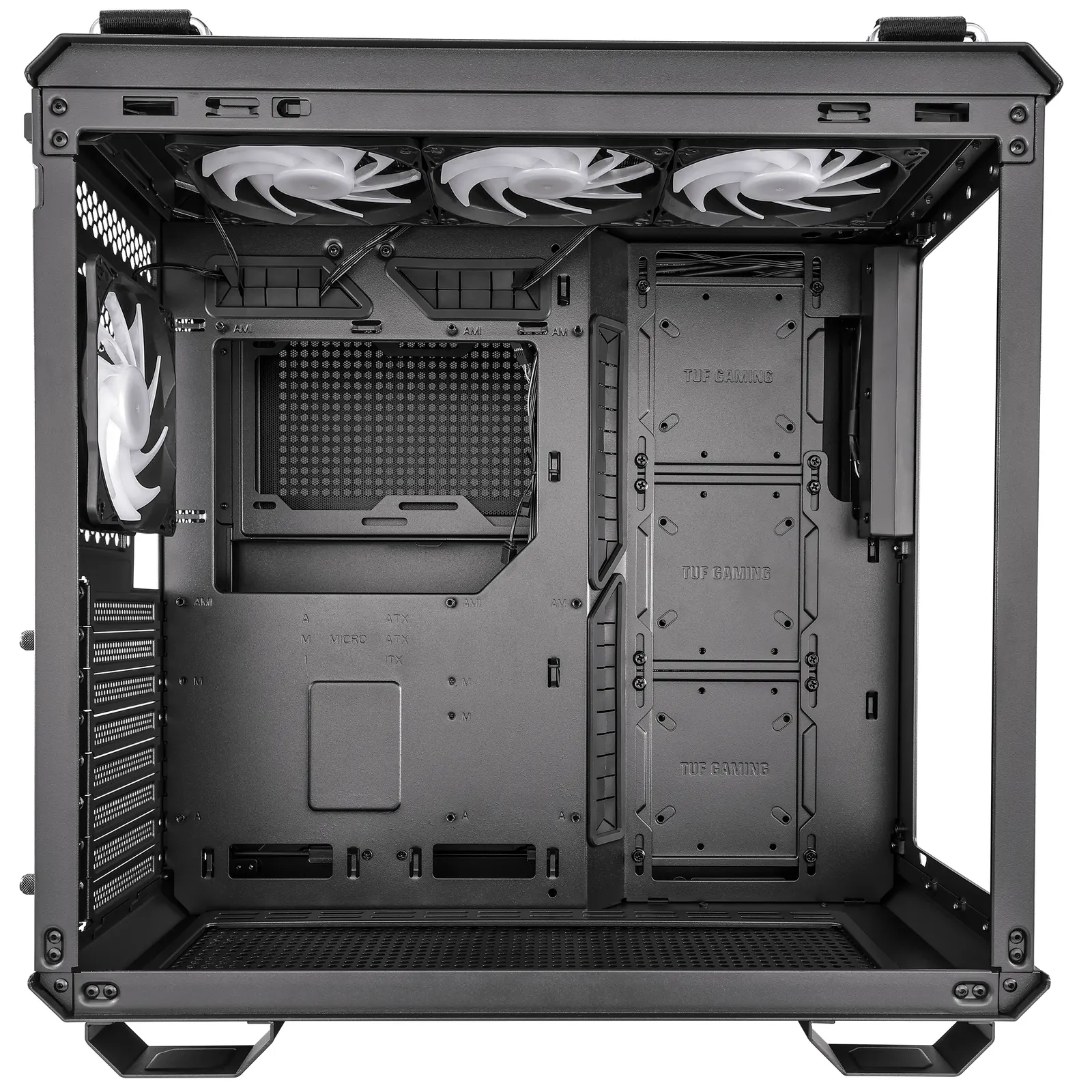 ASUS TUF Gaming GT502 PLUS – Mid Tower | ATX/mATX/Mini-ITX | TG | 4×120mm Fans (3×120mm Top + 1×120mm Rear) | Dual Chamber Design | GPU 400mm | CPU