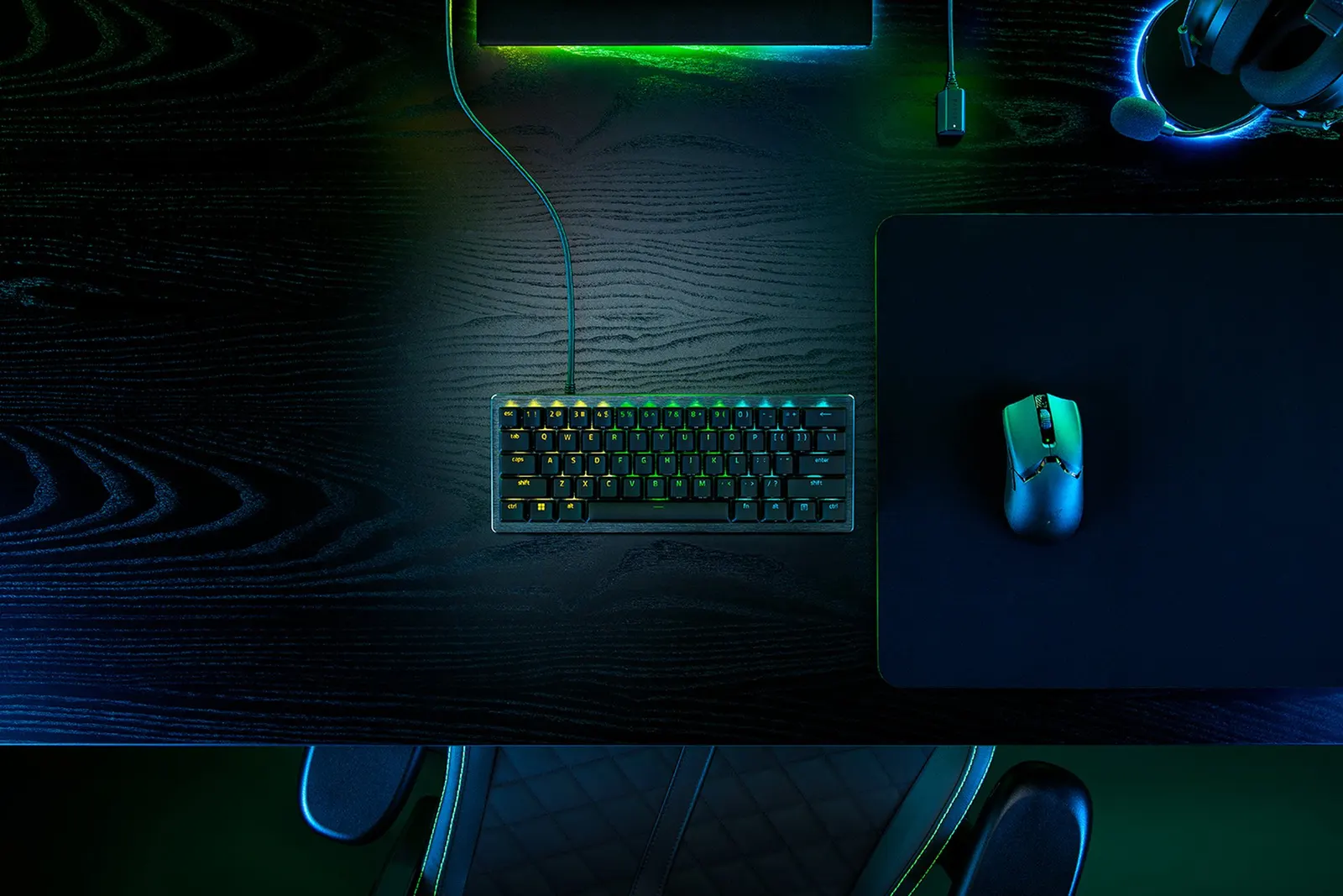 კლავიატურა Razer Keyboard Huntsman V3 Pro Mini RGB 61key Analog Optical Switches USB-A EN, black