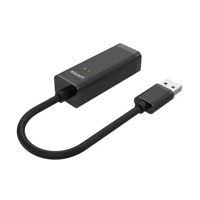Y-1468, UNITEK, USB Adapter, USB2.0 to 10/100Mbps Ethernet Adapter, With LED Indicator, Black.