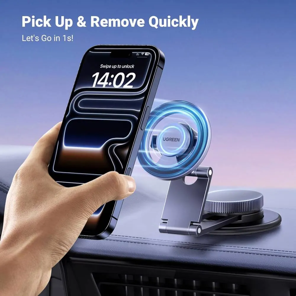 მობილურის დამჭერი UGREEN LP865 (45577), Dashboard Magnetic Car Phone Mount, Gray