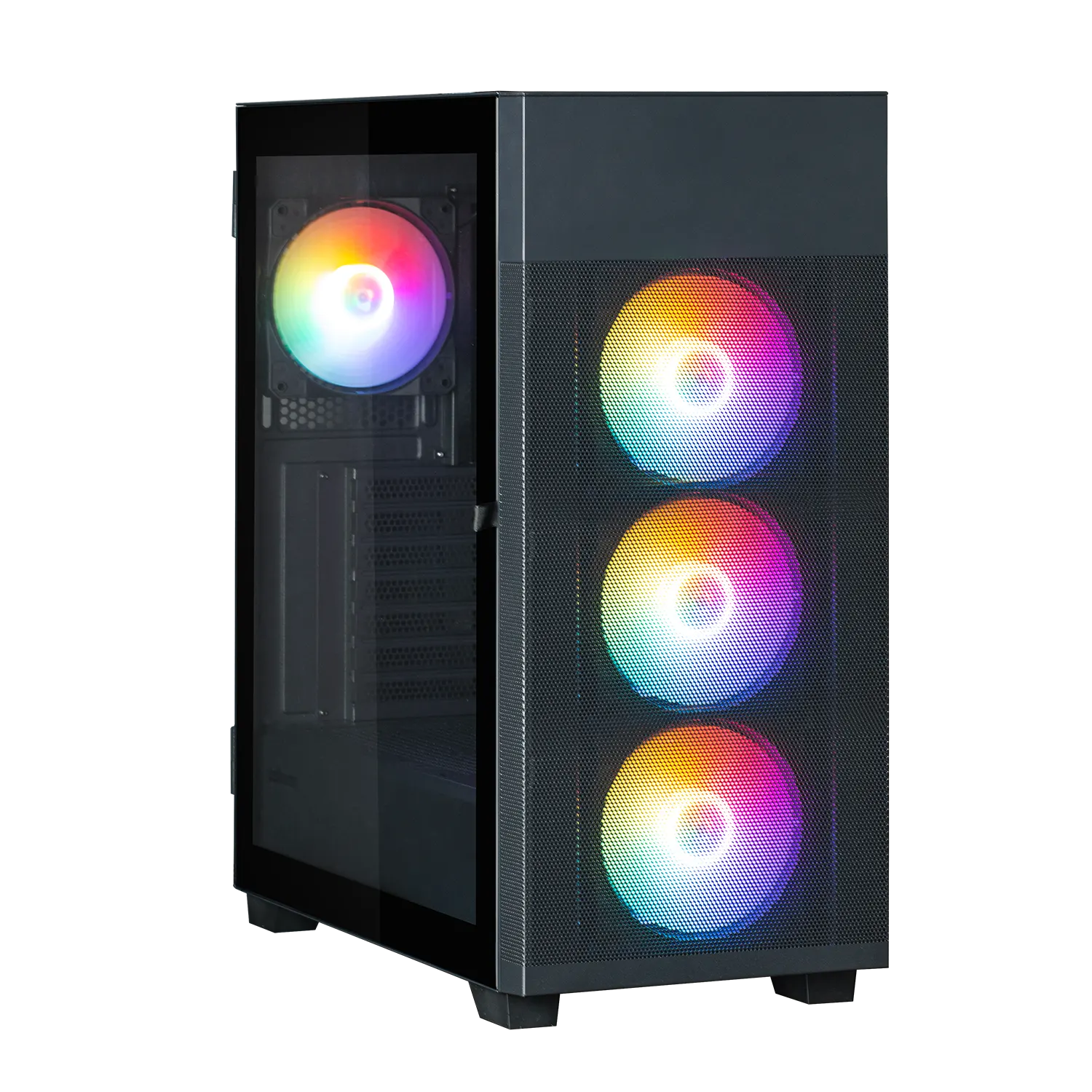Zalman PC case S5 Neo without PSU, 1xUSB3.1, 1xUSB2.0, 4x120mm FRGB, VGA 390mm, LCS ready, TG Side Panel, ATX, black