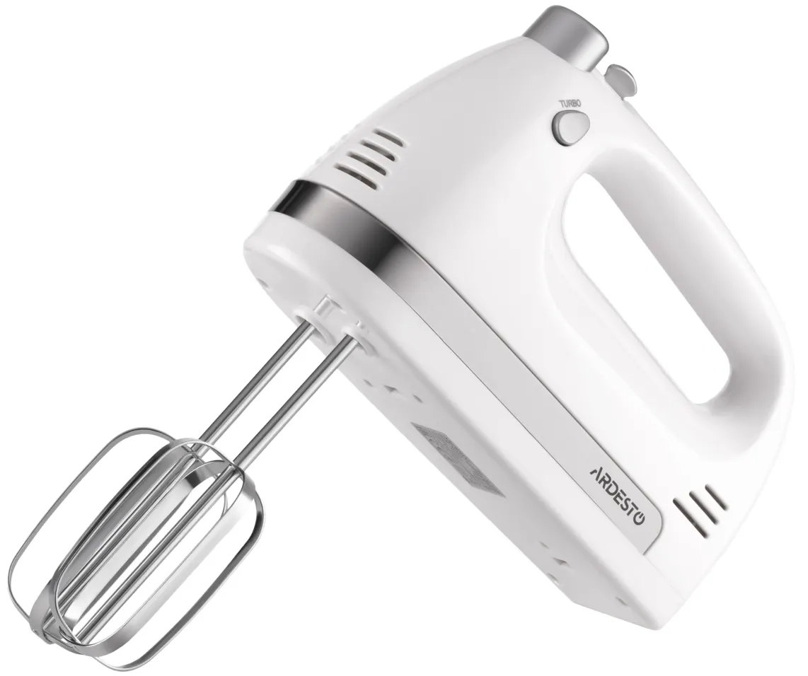 მიქსერი Ardesto mixer manual, 300W, nozzles -4 beaters, turbo mode, white