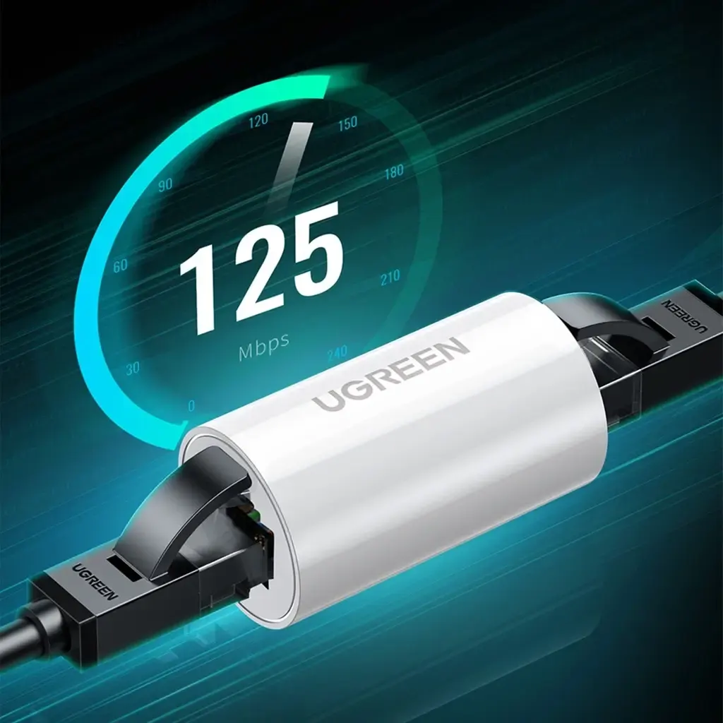 NW116, UGREEN, Adapter, RJ45 Ethernet adapter 8P8C Female anti-thunder RJ45 connector Network extension.