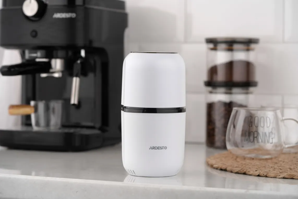 ყავის საფქვავი Ardesto coffee grinder rotary 150W, grain volume-80g,plastic, white