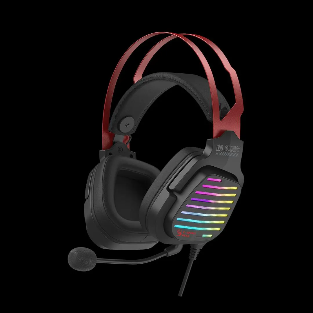 ყურსასმენი G560, A4TECH, Headphone, Bloody G560 RGB Flow Backlight Headset 7.1 Virtual USB Gun Grey 65l.