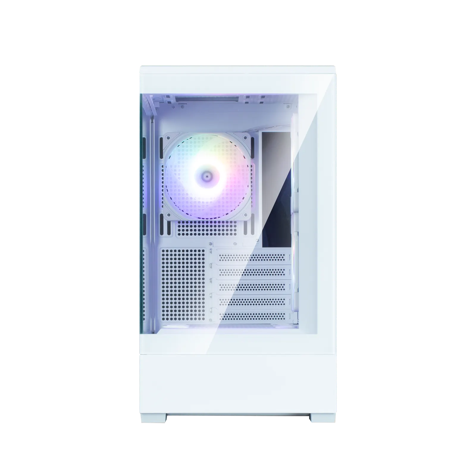 ქეისი Zalman Computer case P30 White V2, without PSU, 1xUSB3.0, 1xUSB Type-C, 3x120mm ARGB, TG Front/Side Panel, mATX, White