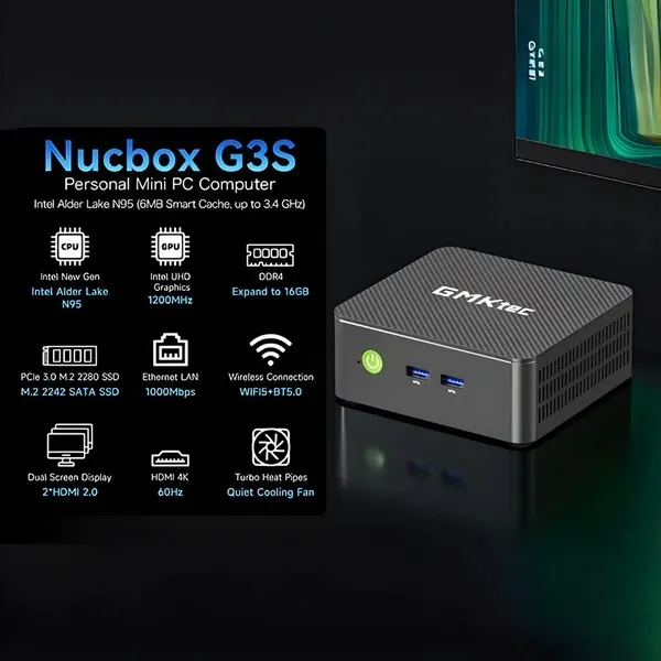მინი კომპიუტერი GMKtec NucBox G3S N95 8GB/128GB
