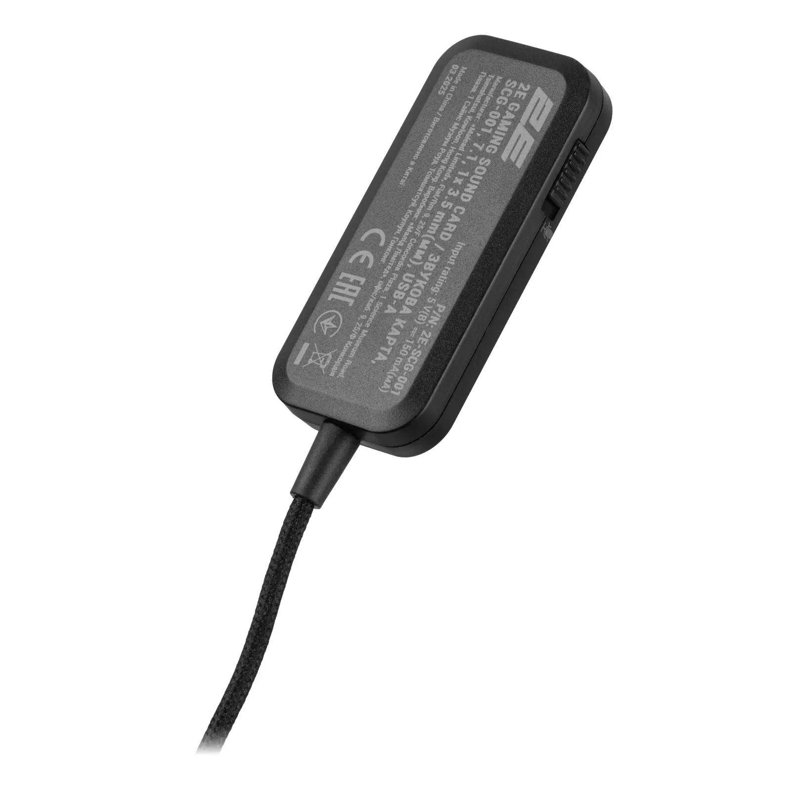ხმის ბარათი 2E GAMING Sound card SCG-001, 7.1, 1*3.5mm, USB-A