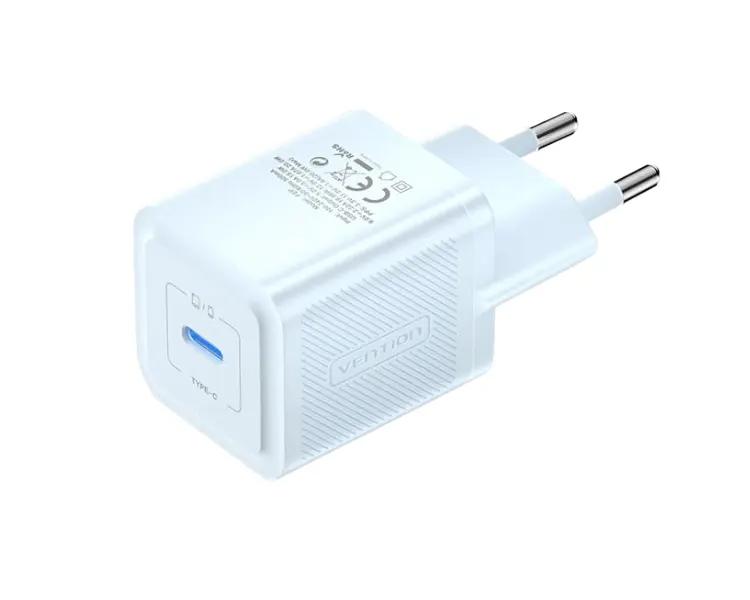დამტენი Vention FEPL0-EU 1-Port USB-C GaN Charger 20W EU-Plug Blue