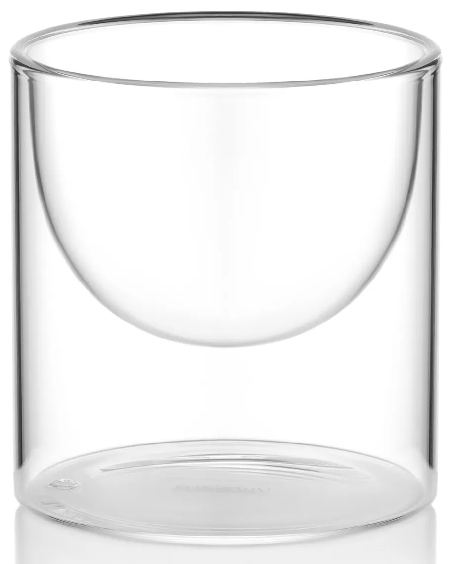 Double wall dessert glasses set ARDESTO, 220ml, 2pcs, borosilicate glass, transparent